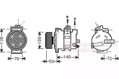 Компрессор, кондиционер VAN WEZEL 0300K314