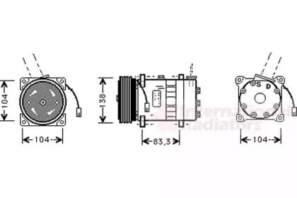 Компрессор VAN WEZEL 0100K014