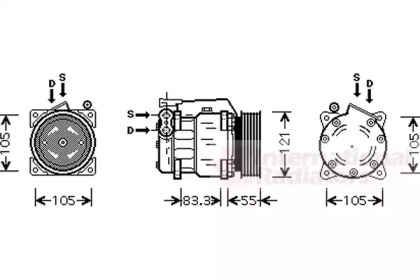 Компрессор VAN WEZEL 0100K090