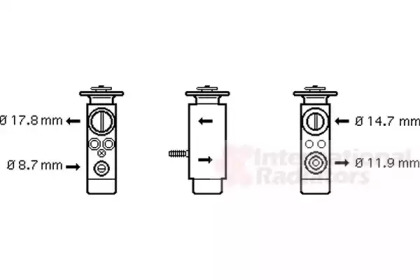 Расширительный клапан, кондиционер VAN WEZEL 06001088