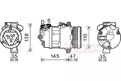 Компрессор VAN WEZEL 0600K395