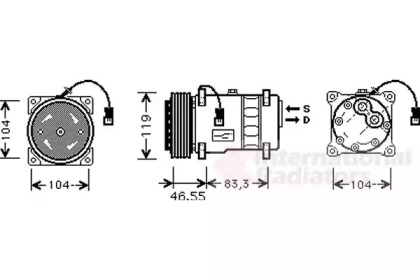 Компрессор VAN WEZEL 0900K019