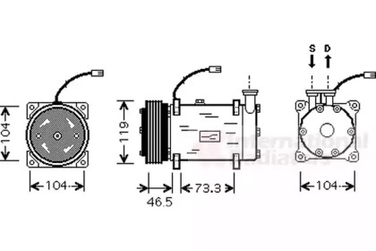 Компрессор VAN WEZEL 0900K030