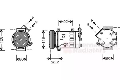 Компрессор VAN WEZEL 0900K032