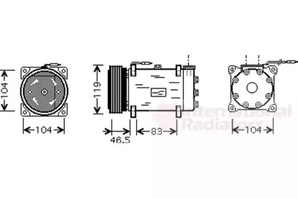 Компрессор VAN WEZEL 0900K160