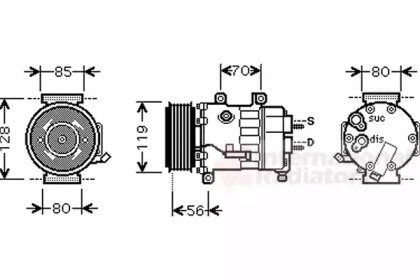 Компрессор VAN WEZEL 0900K256