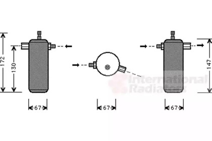 Осушитель, кондиционер VAN WEZEL 0700D044