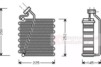 Испаритель, кондиционер VAN WEZEL 0700V043