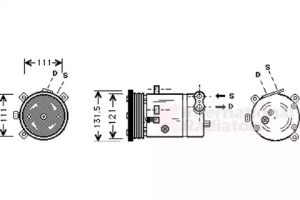 Компрессор, кондиционер VAN WEZEL 8100K038