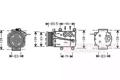 Компрессор VAN WEZEL 1800K082