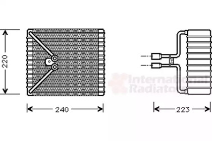 Испаритель, кондиционер VAN WEZEL 1800V273