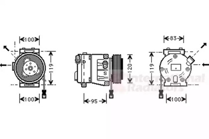 Компрессор VAN WEZEL 1700K050