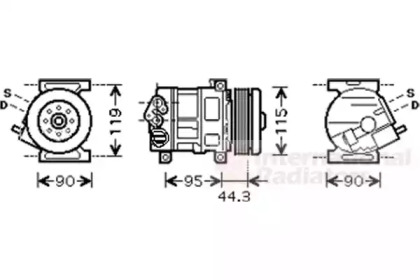 Компрессор VAN WEZEL 1700K330