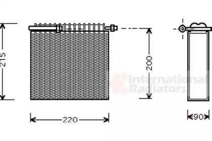 Испаритель, кондиционер VAN WEZEL 1700V104