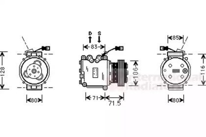 Компрессор VAN WEZEL 2500K009