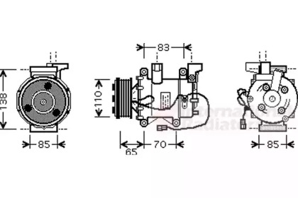 Компрессор VAN WEZEL 2500K207