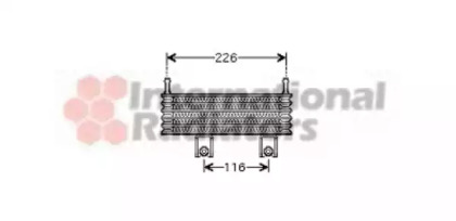 масляный радиатор, двигательное масло VAN WEZEL 82003152