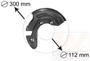 Отражатель, диск тормозного механизма VAN WEZEL 0323371