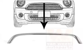 Облицовка / защитная накладка, облицовка радиатора VAN WEZEL 0508518