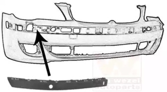 Облицовка, бампер VAN WEZEL 0663584