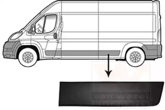 Облицовка / защитная накладка, боковина VAN WEZEL 0982415