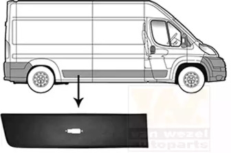 Облицовка / защитная накладка, боковина VAN WEZEL 0982418