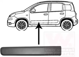 Облицовка / защитная накладка, дверь VAN WEZEL 1607423