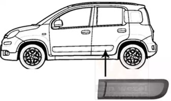 Облицовка / защитная накладка, дверь VAN WEZEL 1607427