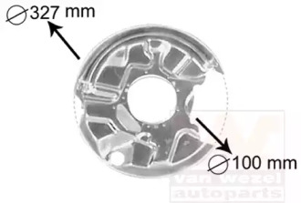 Отражатель, диск тормозного механизма VAN WEZEL 3024373