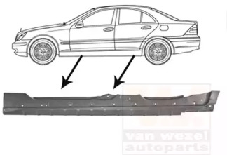 Накладка порога VAN WEZEL 3032103