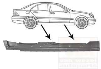 Накладка порога VAN WEZEL 3032104