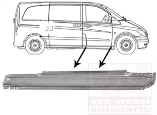 Накладка порога VAN WEZEL 3080102