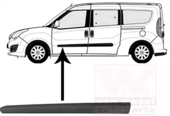 Облицовка / защитная накладка, дверь VAN WEZEL 3706423