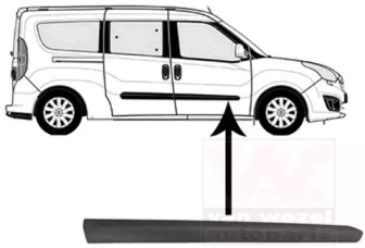 Облицовка / защитная накладка, дверь VAN WEZEL 3706424