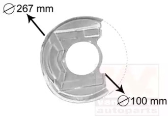 Отражатель, диск тормозного механизма VAN WEZEL 3730371