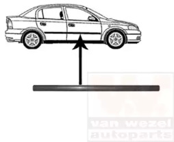 Облицовка / защитная накладка, дверь VAN WEZEL 3742424