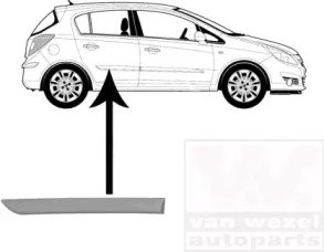 Облицовка / защитная накладка, дверь VAN WEZEL 3750406