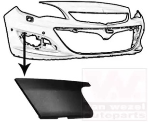 Облицовка, бампер VAN WEZEL 3753492