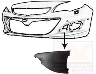 Облицовка, бампер VAN WEZEL 3753493