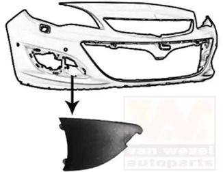 Облицовка, бампер VAN WEZEL 3753494