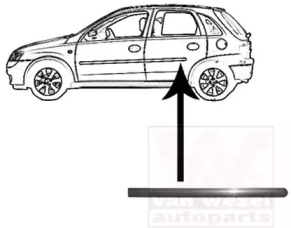 Облицовка / защитная накладка, дверь VAN WEZEL 3777425