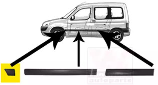 Облицовка / защитная накладка, крыло VAN WEZEL 4051421