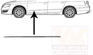 Облицовка / защитная накладка, дверь VAN WEZEL 5839403