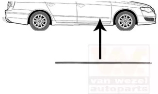 Облицовка / защитная накладка, дверь VAN WEZEL 5839404