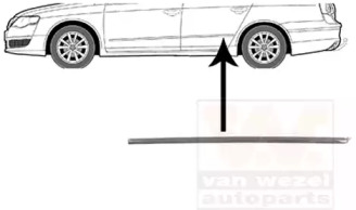 Облицовка / защитная накладка, дверь VAN WEZEL 5839405