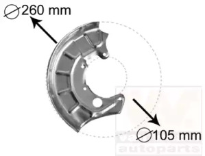 Отражатель, диск тормозного механизма VAN WEZEL 5880372