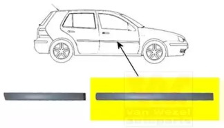 Облицовка / защитная накладка, дверь VAN WEZEL 5888404