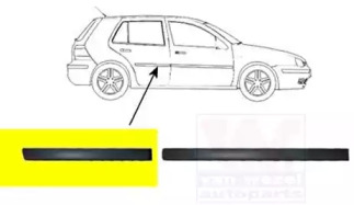Облицовка / защитная накладка, дверь VAN WEZEL 5888426