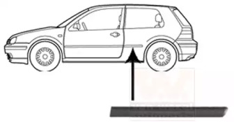 Облицовка / защитная накладка, боковина VAN WEZEL 5888429