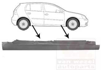 Накладка порога VAN WEZEL 5894104